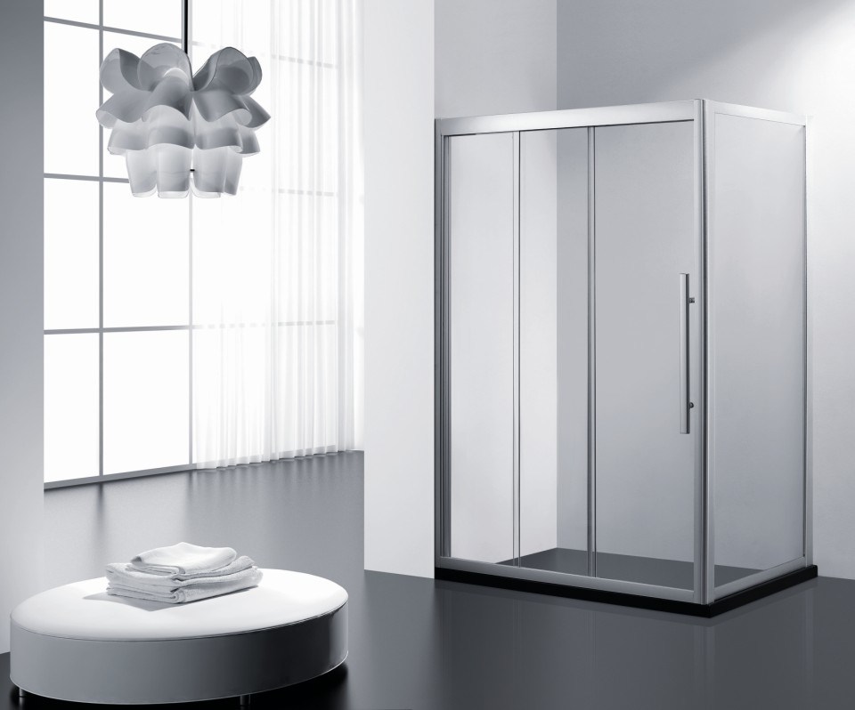 Three Panel Sliding Shower Cabin\ Linkage-Connect Shower Room\ 3 Sliding Shower Enclsoure
